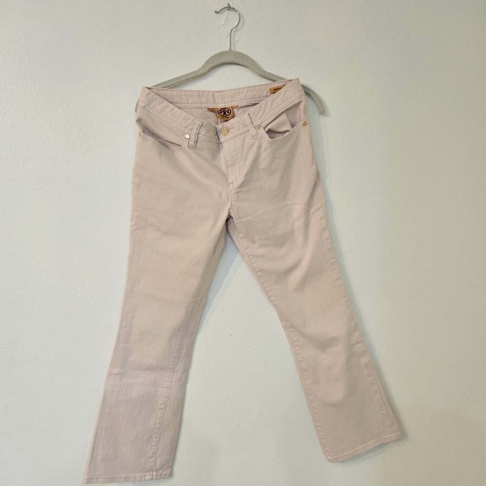 Tory Burch Beige Cropped Jeans